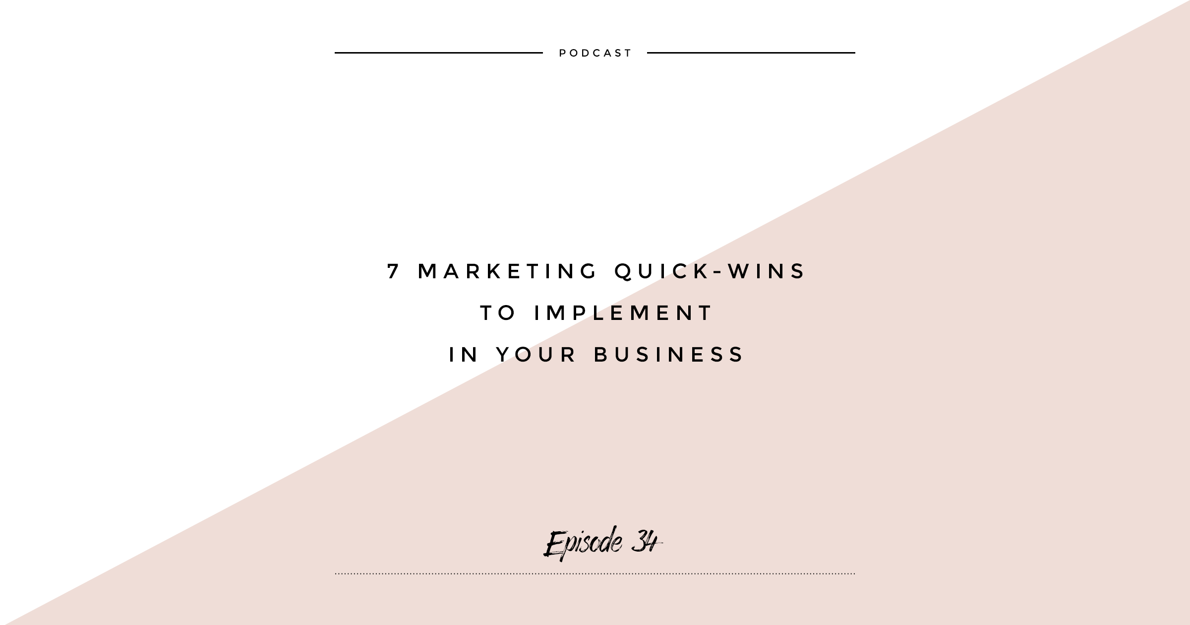 Online marketing quick wins