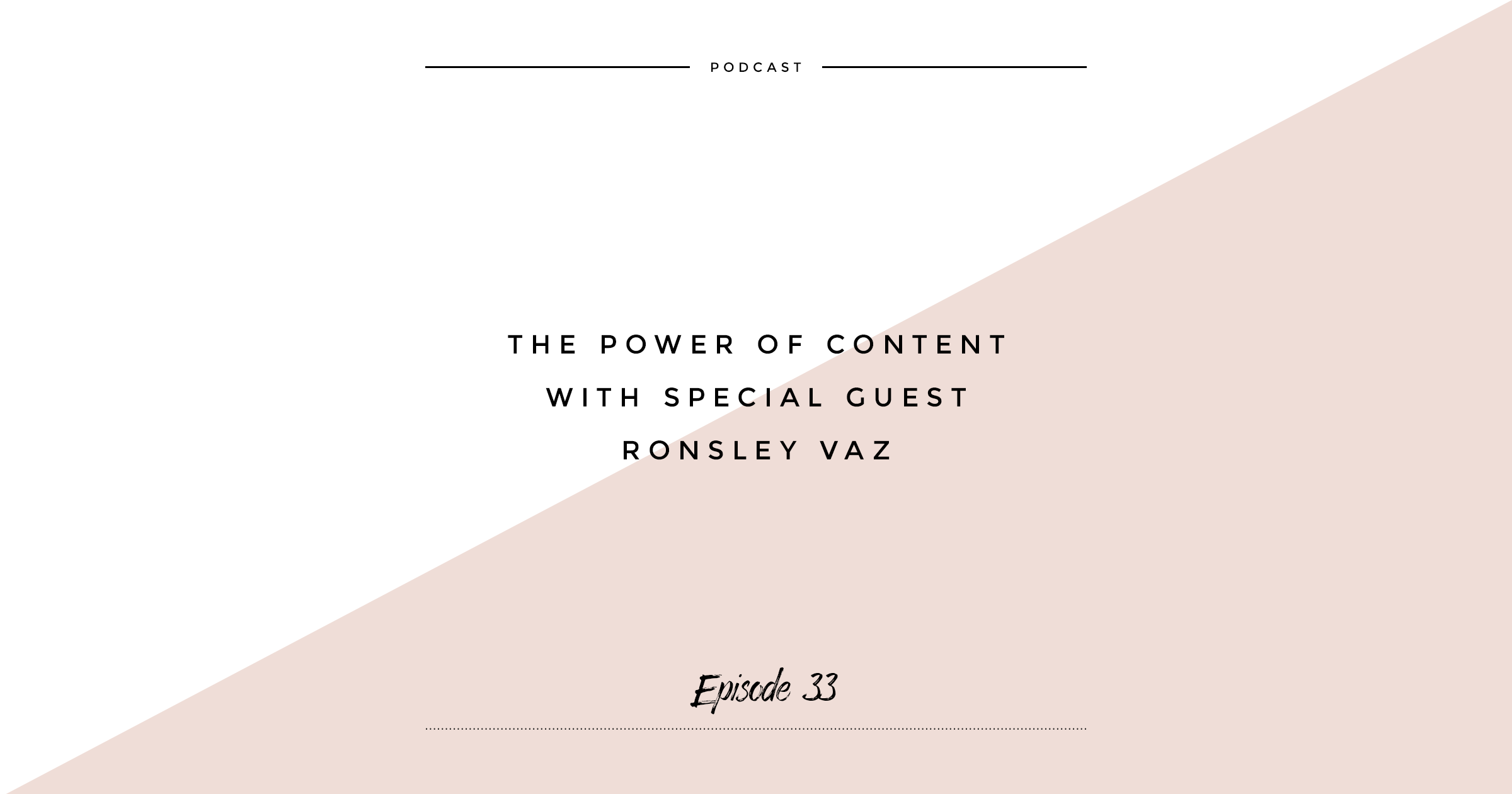 Content marketing with Ronsley Vaz