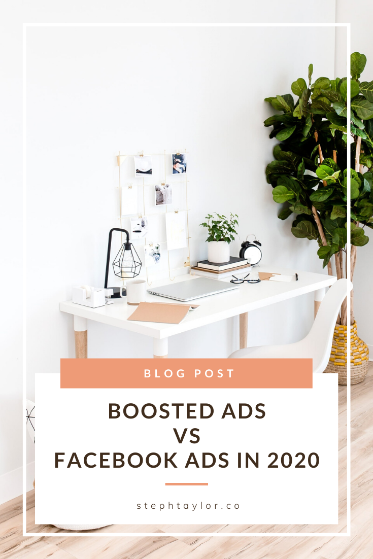 difference between boosted ads and facebook ads