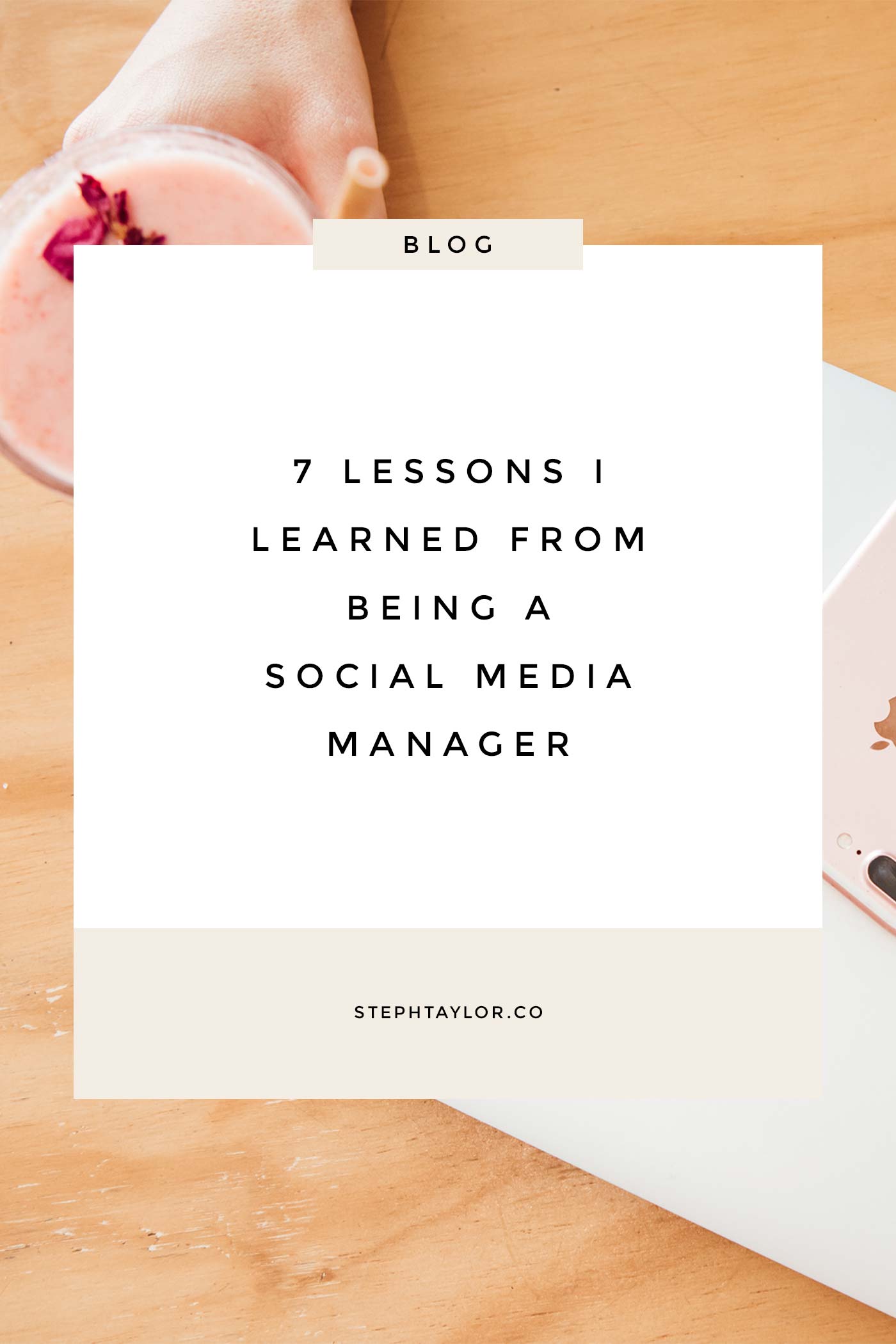 being a social media manager lessons
