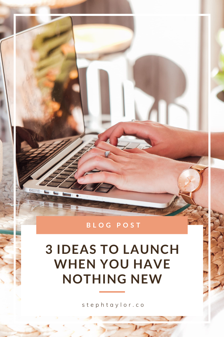 3 ideas to launch when you have nothing new Pinterest